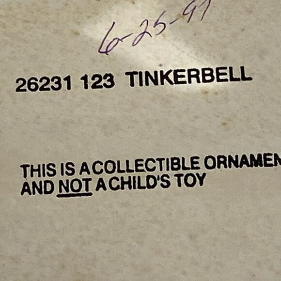 Disney Tinker Bell In Snowflake Christmas Tree Collectible Hanging Ornament - Picture 8 of 8